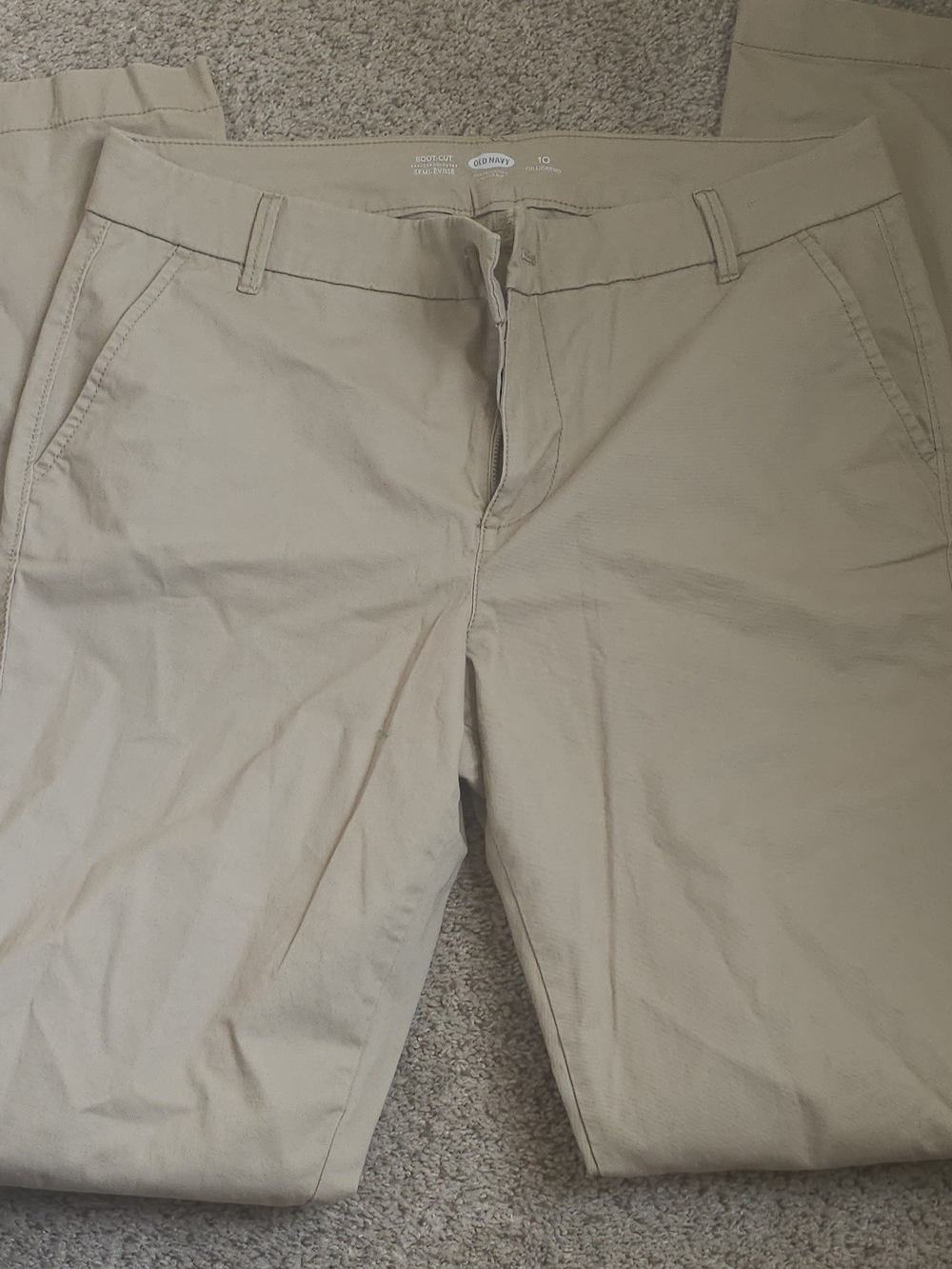Old Navy Women's Size 10 Stretch Straight Fit Chinos/Work Pants in Light Khaki